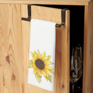 Sonnenblume Wasserfarbe Teetuch Küchentuch