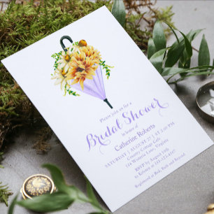 Sonnenblume Wasserfarben Blütenblume Brautparty Einladung