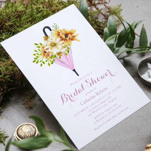 Sonnenblume Wasserfarben Blütenblume Brautparty Einladung
