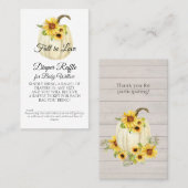 Sonnenblume Wasserfarben Pumpkin Windel Windelwölf Visitenkarte (Vorne/Hinten)