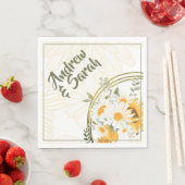 Sonnenblume Wasserfarben Serviette (Beispiel)