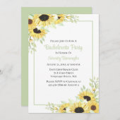 Sonnenblume Wasserfarbener Junggeselinnen-Abschied Einladung (Vorne/Hinten)