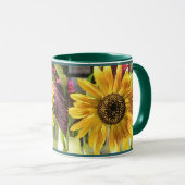 Sonnenblume-Wecker Tasse (VorderseiteRechts)