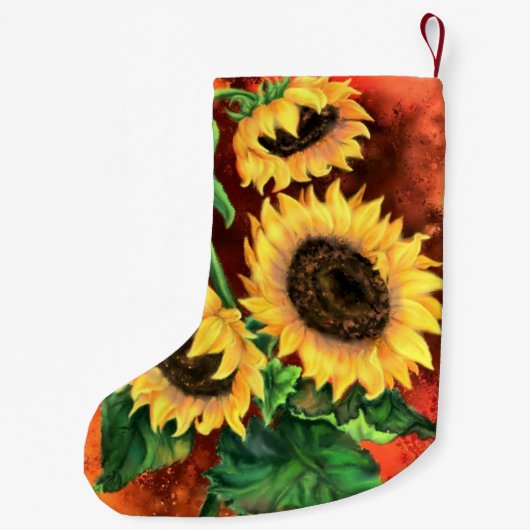 Sonnenblume Weihnachts-Strumpf Kleiner Weihnachtsstrumpf (Rückseite)