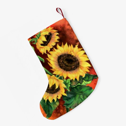Sonnenblume Weihnachts-Strumpf Kleiner Weihnachtsstrumpf (Rückseite (Hängend))