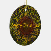 Sonnenblume-Weihnachtsverzierung Keramikornament (Rechts)