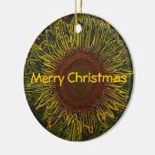 Sonnenblume-Weihnachtsverzierung Keramikornament (Links)