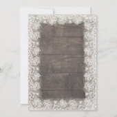 Sonnenblume Weiß und Blau Rustikale Hochzeit im He Einladung (Rückseite)