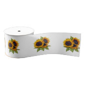 Sonnenblume-weißes Art-Band Ripsband (Spule)