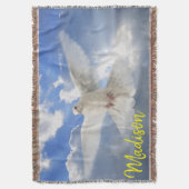 Sonnenblume Weißes Taubengewirr Decke (Vorderseite Vertikal)