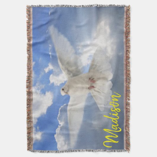 Sonnenblume Weißes Taubengewirr Decke (Vorderseite Vertikal)