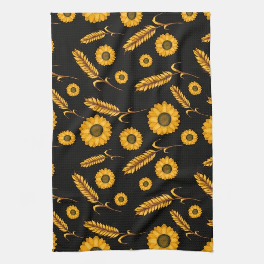 Sonnenblume Weizenküche Handtuch (Vertikal)