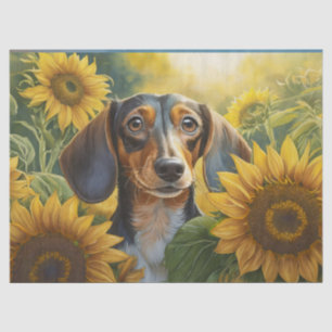 Sonnenblume Welpe Liebe, Dackel Seidenpapier