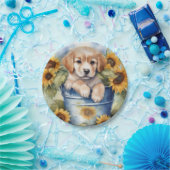 Sonnenblume Welpe Pappteller (Party)