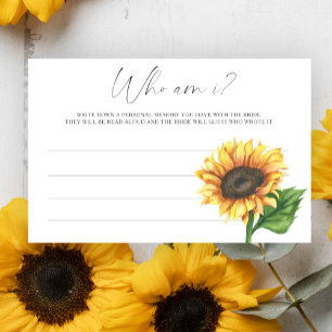 Sonnenblume Wer bin ich Brautparty Briefpapier
