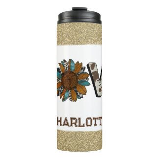 Sonnenblume Western Liebe Boho Sommer Thermosbecher