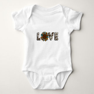 Sonnenblume Western Liebe Boho Sommer Tierprint Baby Strampler