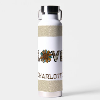 Sonnenblume Western Love Boho Sommer Gold Farbe Trinkflasche