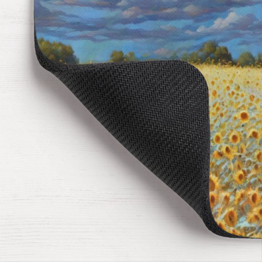 Sonnenblume Wiadow Whimsical Art Cloudy Sky Mousepad (Ecke)