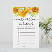 Sonnenblume wie alt das zukünftige Spiel war (Stehend Vorderseite)