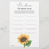 Sonnenblume - Wie alt war die Braut, um zu spielen (Vorderseite)