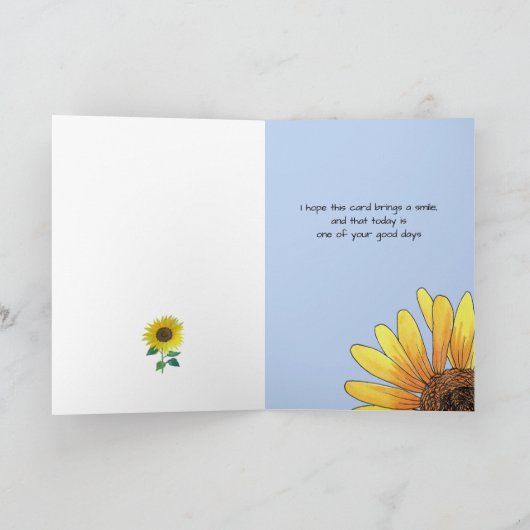 Sonnenblume, wie geht es dir? karte (Innenseite)