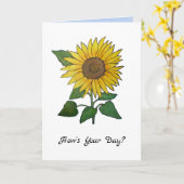 Sonnenblume, wie geht es dir? karte (Gelbe Blume)