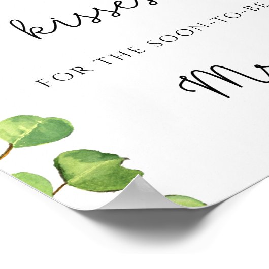 Sonnenblume wie viele Küsse Brautparty Spiel Poster (Ecke)