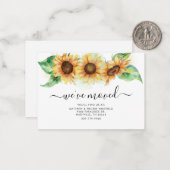 Sonnenblume Wir haben die Ankündigung zur Blumenbe (Vorderseite/Rückseite Beispiel)