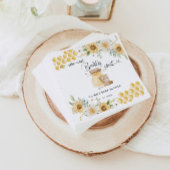 Sonnenblume wir können warten Babydusche Serviette