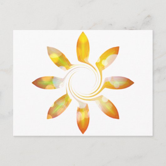 Sonnenblume wirbeln postkarte (Vorderseite)