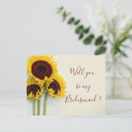 Sonnenblume wird meine Einladung sein (Stehend Vorderseite)