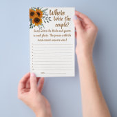 Sonnenblume Wo war das Paar? Duschspielkarte Flyer (Handgriff)