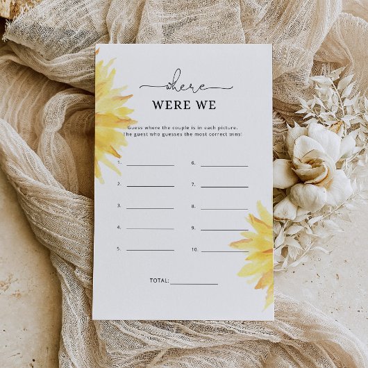 Sonnenblume Wo waren wir Brautparty