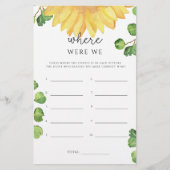Sonnenblume Wo waren wir Brautparty (Vorderseite)