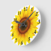 Sonnenblume-Wohngestaltung Runde Wanduhr (Winkel)
