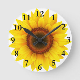 Sonnenblume-Wohngestaltung Runde Wanduhr