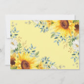 Sonnenblume Woodland Wild Ein 1. Geburtstag Foto Einladung (Rückseite)