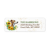 Sonnenblume Wreath Greyhound Rücksendeadresse (Vorne)
