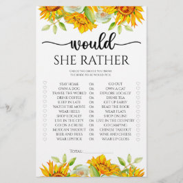 Sonnenblume Würde sie lieber Brautparty spielen