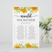 Sonnenblume Würde sie lieber Brautparty spielen (Stehend Vorderseite)