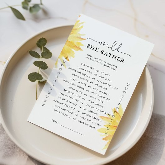 Sonnenblume Würde sie lieber Brautparty spielen