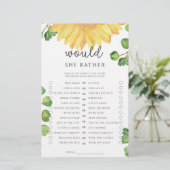 Sonnenblume Würde sie lieber Brautparty spielen (Stehend Vorderseite)