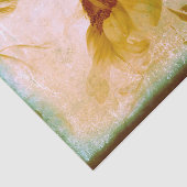 Sonnenblume Yellow Sepia Vintage Antique Textur Seidenpapier (Ausschnitt)