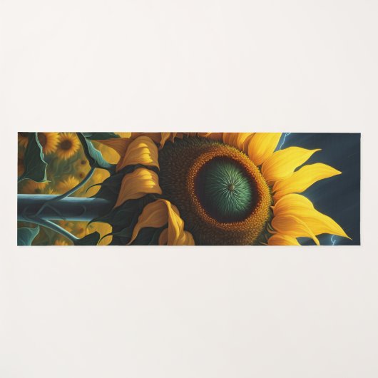 Sonnenblume Yogamatte (Vorderseite (Horizontal))