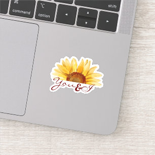 Sonnenblume "You & I", trendige Ästhetik Aufkleber