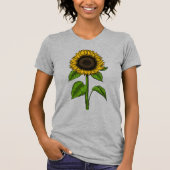 Sonnenblume zeichnend Hemd T-Shirt (Vorderseite)