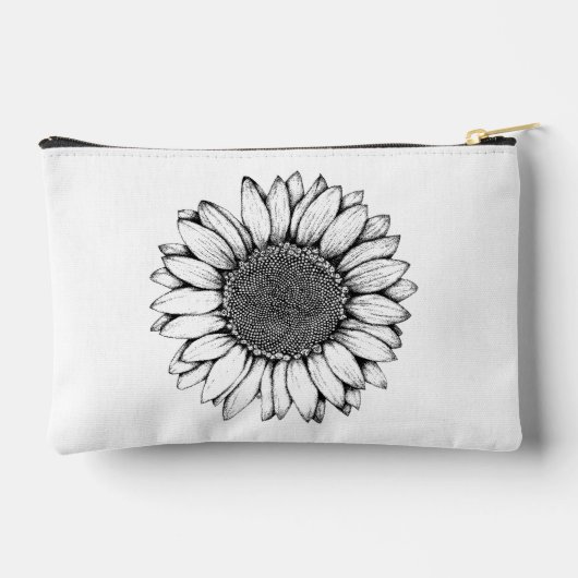 Sonnenblume Zubehörtasche (Rückseite)