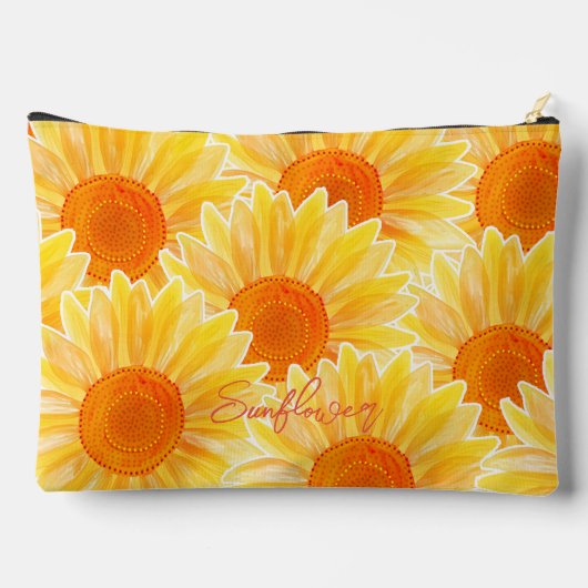 Sonnenblume Zubehörtasche (Rückseite)