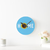 Sonnenblume Zuhause Runde Wanduhr (Zuhause)